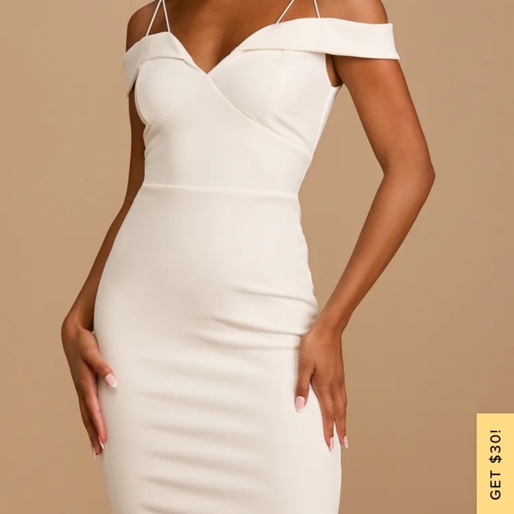 Lulus reason to celebrate ivory dress- NWT